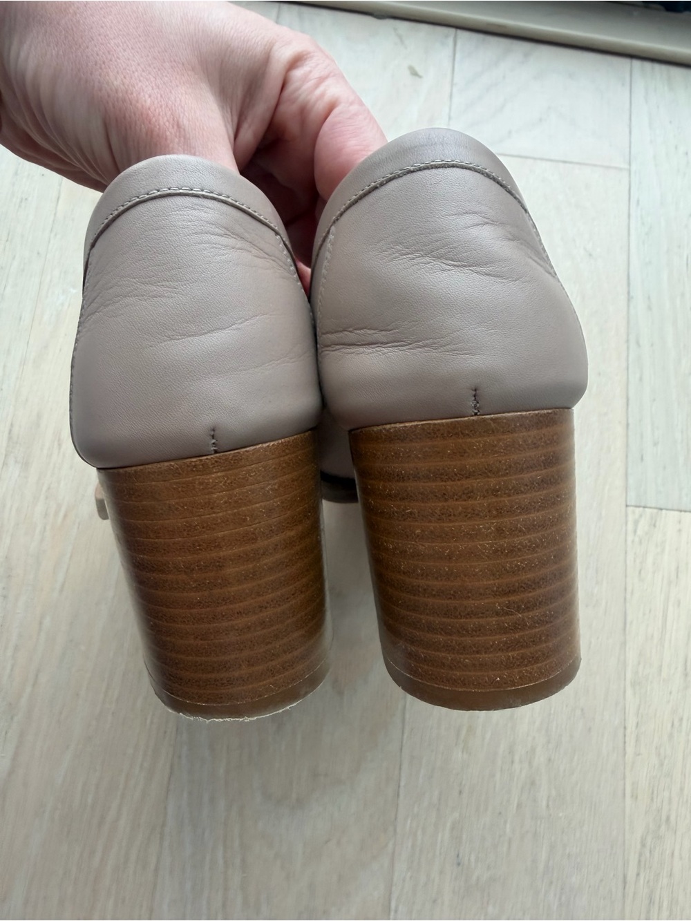 Salvatore Ferragamo Blush Nude Leather Horsebit Loafers - Picture 7 of 9